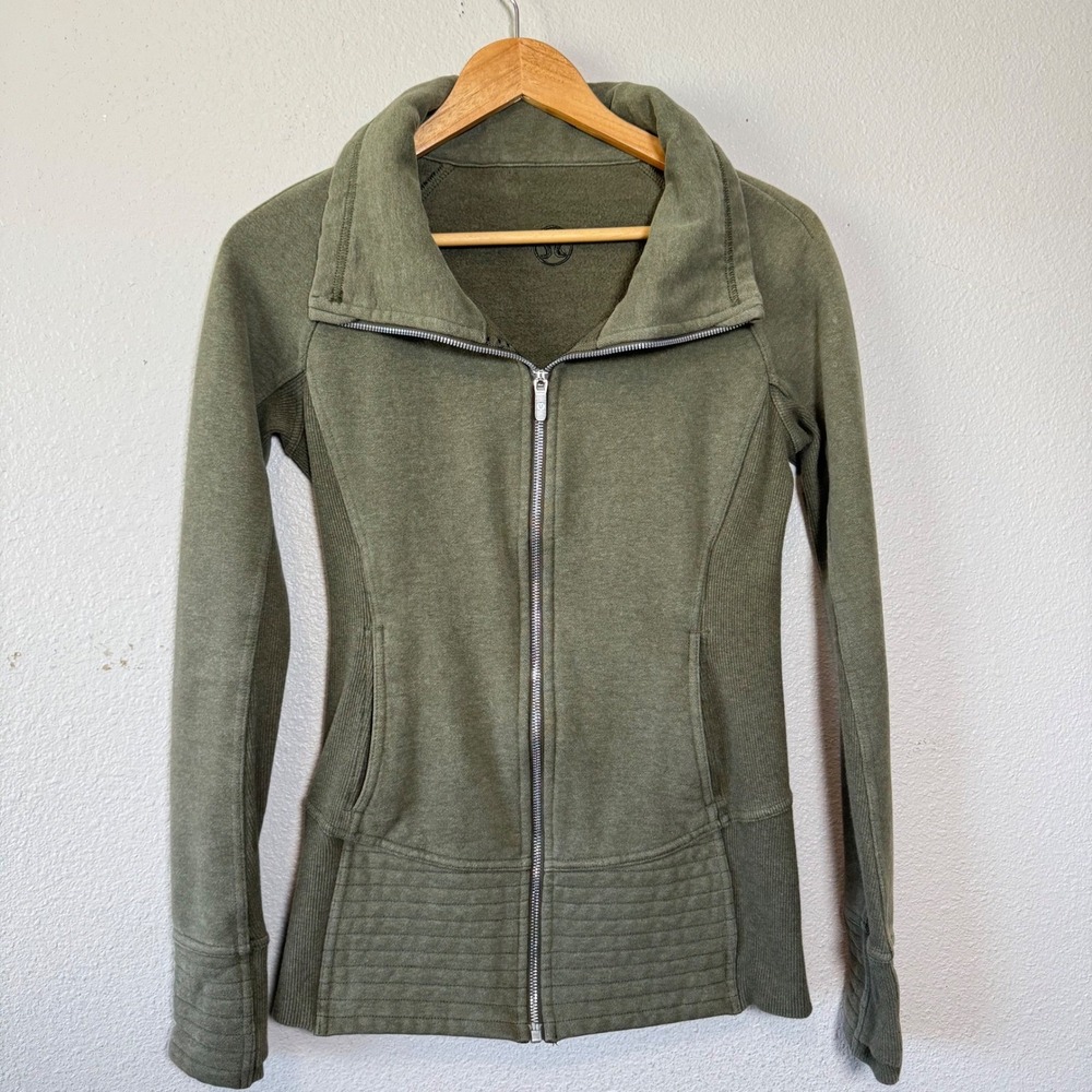 Lululemon Radiant Jacket II Heathered Fatigue Green Size‎ 4 - Picture 4 of 8